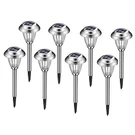 Solar Led Outdoor Lights 8-PACK Stainless Steel Pathway Landscape For .... Fixed Price $53.81.