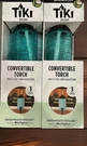 2 - Tiki Blue Glass 68 In. Carnival Garden Torch 1 Each Use Bitefighter Fuel. Fixed Price $59.00.