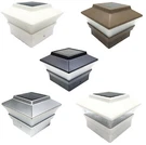8-PACK 4X4 Relightable Black / White Brown Silver Solar Post Deck Cap. Fixed Price $49.99.