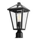 Luminzone Outdoor Post Lights Fixtures, Lamp Medium, Black-clear Glass. Fixed Price $121.99.