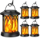Kooper 4 Pack Solar Lantern Outdoor Lights, Upgraded Flickering Flame. Fixed Price $79.11.