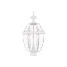 Livex Lighting 2354-03 Outdoor Post With Clear Beveled Glass Shades, White. Fixed Price $382.28.