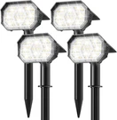 Brightown 4PACK Solar Spot Lights Outdoor With 58 Led & 1800MAH, IP67. Fixed Price $45.99.