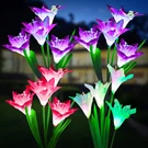 Outdoor Solar Lights, 4 Pack Garden With Bigger Lily Flowers, Waterp. Fixed Price $48.49.