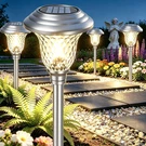 Beau Jardin 8 Pack Solar Pathway Lights White+ Color Changing Stainless Steel 3. Fixed Price $72.56.