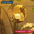 Tryme Solar Fairy Garden Lights - Moon Star Glass Globe Pathway Stake, Waterproo. Fixed Price $31.23.