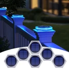 Yilaie Blue Solar Deck Lights For Outside 6 Pack, Dock Powered W.... Fixed Price $57.81.