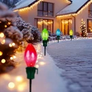 Northlight 4 Multi-color Jumbo C7 Bulb Christmas Pathway Marker Lawn Stakes. Fixed Price $56.69.