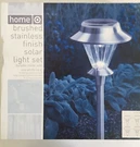 Home Brushed Stainless Steel Finish Landscape Solar 6 Light Set. Fixed Price $31.88.