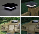 Set Of 6-DECKORATORS Solar 4-IN X Black Led Outdoor Post Cap Light.. Fixed Price $53.99.