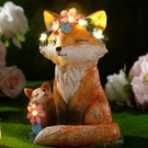 Leinuosen Mom And Baby Fox Gift Statue For Women Solar Powered Yard Decor. Fixed Price $41.05.