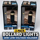 Pack Portfolio Landscape Bollard Light 20W Low Voltage Halogen Black New. Fixed Price $77.99.