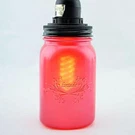 Fantado Frosted Fuchsia / Hot Pink Mason Jar Pendant Light Kit, Wide Mouth, B.... Fixed Price $20.68.