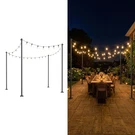 Apluschoice 4 Pack 8FT/10FT String Light Poles For Event Garden Decor Shade. Fixed Price $599.90.