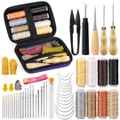 Tikjiua 54PCS Upholstery Repair Sewing Kit, 8PCS Waxed Thread, Leather. Fixed Price $15.99.