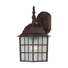 Nuvo 60-3481 Light 14" Outdoor Rustic Bronze Wall Fixture W/ Frosted Glass. Fixed Price $55.19.