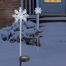 Alpine Corporation 33" Tall Solar 3D Snowflake Garden Lawn Stakes With Led Li.... Fixed Price $36.43.