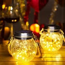 2 Pack Solar Crackle Glass Lantern, Waterproof Hanging Lights Patio Yard Decor. Fixed Price $25.99.