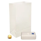 Lumabase Battery Operated Led Luminaria Kit, White - Set Of 12. Fixed Price $32.93.