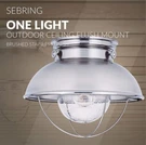 Sea Gull Lighting 8869-98 Sebring One-light Outdoor Ceiling Seeded Glass. Fixed Price $62.00.