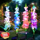 Aureate Delphinium Solar Garden Lights 4PK Waterproof Outdoor. Fixed Price $41.99.