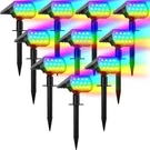 Solar Spot Lights Outdoor Color Changing, 7 MODES/10 Pack Christmas IP65 Water. Fixed Price $120.73.