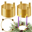 Thyle 40 Pcs Metal Christmas Advent Wreath Rings Bulk Gold Candle. Fixed Price $126.65.