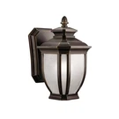 Kichler 9039RZ Salisbury 1-LIGHT 10.25" Small Outdoor Wall In Rubbed Bronze. Fixed Price $159.99.
