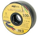 100 Ft. 18AWG Low Voltage Led Cable 3 Conductor Black Sleeve In-wall Speaker .... Fixed Price $60.67.