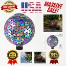 10" Purple Solar Mosaic Gazing Globe With Led Lights - Garden Art Innovation. Fixed Price $129.59.