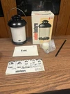 1984 Vintage Lars Weber New Old Stock Black Outdoor Rainproof Candle Lantern Set. Fixed Price $65.00.