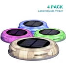 Solar Powered Deco Clear Led In-ground Well Light Waterproof Four Color 4 Pack. Fixed Price $31.61.