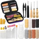 Tikjiua 54PCS Upholstery Repair Sewing Kit, 8PCS Waxed Thread, Leather.... Fixed Price $16.75.