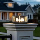 Outdoor Post Light, 7.9" Modern Column Lights Hard Wired, Glass Pillar Lamp. Fixed Price $119.99.