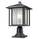 Z-lite Aspen Light Outdoor, 11X18", Black, Clear Seedy 554PHB-533PM-BK. Fixed Price $277.10.