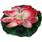 11" Solar Powered Floating Pink Water Lily With Light, Pond Pool Decoration. Fixed Price $21.95.