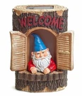 Gnome "welcome" Garden House Outdoor Decor Stump With Solar Lights By Bo Toys. Fixed Price $21.95.
