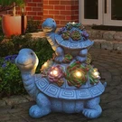 Vioyouns Large Turtle Solar Garden Outdoor Statues With Succulent And 6 Led L.... Fixed Price $70.39.