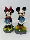 Disney Minnie & Mickey Mouse Garden Statuettes 6 Inch Tall - Blue Birds Solar. Fixed Price $39.95.
