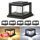 Folksmate Solar Post Lights 6 Pack, Cool/warm White, Waterproof Deck. Fixed Price $112.99.