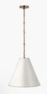 Thomas Brien Visual Comfort Small Hanging Light Antique Brass No Shade. Fixed Price $181.35.