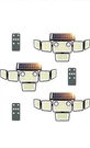 Szpower Solar Outdoor Lights, 6 Heads Powered Flood Black, Remote Control 3 Pack. Fixed Price $62.99.