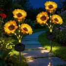 Freshaction Upgraded Solar Sunflower Lights, 2 Pack Garden With Big. Fixed Price $32.42.
