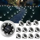 8-12SOLAR Led Ground Outdoor Buried Disk Lighting Landscape Pathway. Fixed Price $18.75.