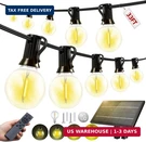 33FT Solar Lights Outdoor Waterproof: G40 10M Shatterproof Bulbs Patio -. Fixed Price $16.23.