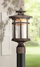 Mission Post Light Fixture Led Bronze 15 1/2" Seedy Glass For Deck Garden Yard. Fixed Price $199.99.