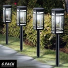 6 Pack Solar Led Pathway Lights Outdoor Waterproof Black 17.5" IP44 Garden. Fixed Price $49.99.