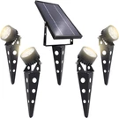 Solar Outdoor Spotlight Legacy 50X 4PK, Garden Landscape Yard Pathway Light, IP6. Fixed Price $111.99.