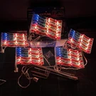 Vintage Noma American Flag Pathway Markers #87646 Corded. Fixed Price $30.00.