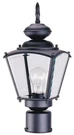 New Boston Harbor 4691820 Black Glass Panel Outdoor Post Lantern Light Fixture. Fixed Price $32.95.